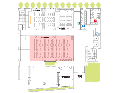 飯田橋レインボービル/1F/C会議室　見取り図