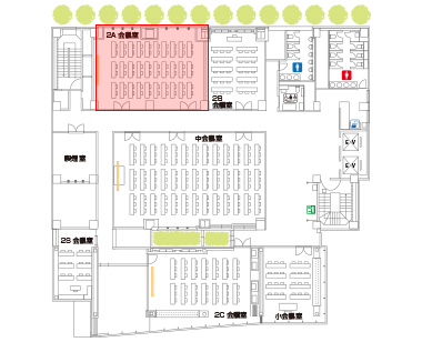 飯田橋レインボービル/2F/2A会議室　見取り図