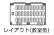 飯田橋レインボービル/2F/2A会議室 レイアウト（教室型）