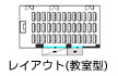 飯田橋レインボービル/2F/中会議室 レイアウト（教室型）