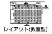 飯田橋レインボービル/7F/大会議室 レイアウト（教室型）